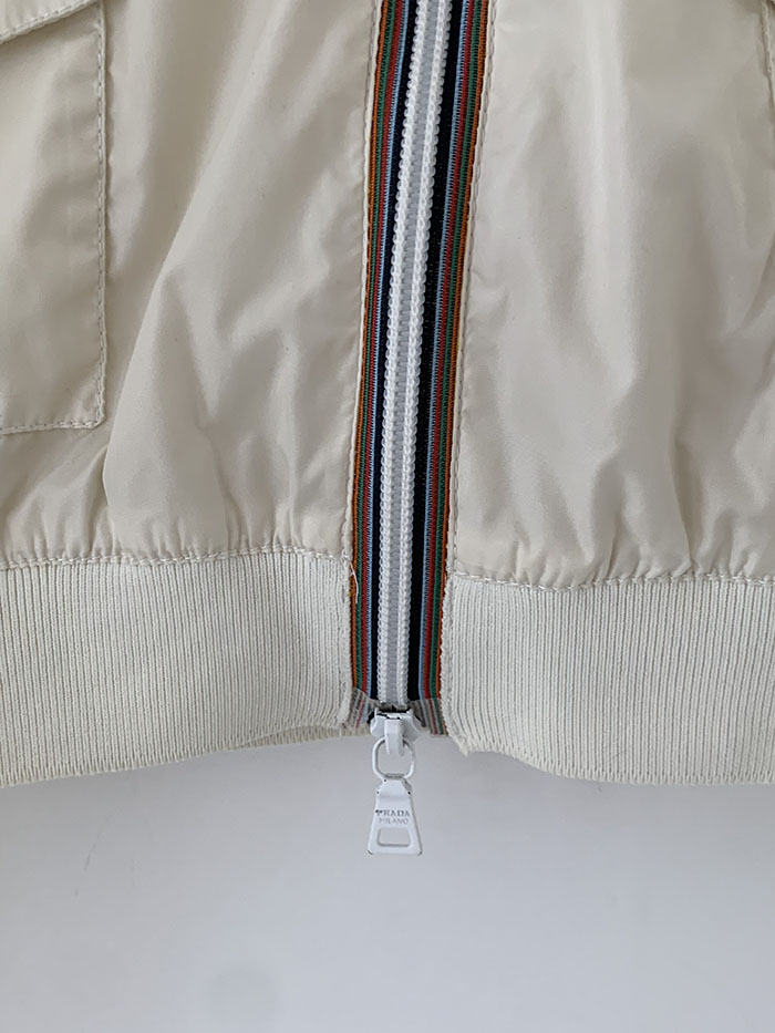 90's "PRADA" nylon zip up collar Jacket 복제
