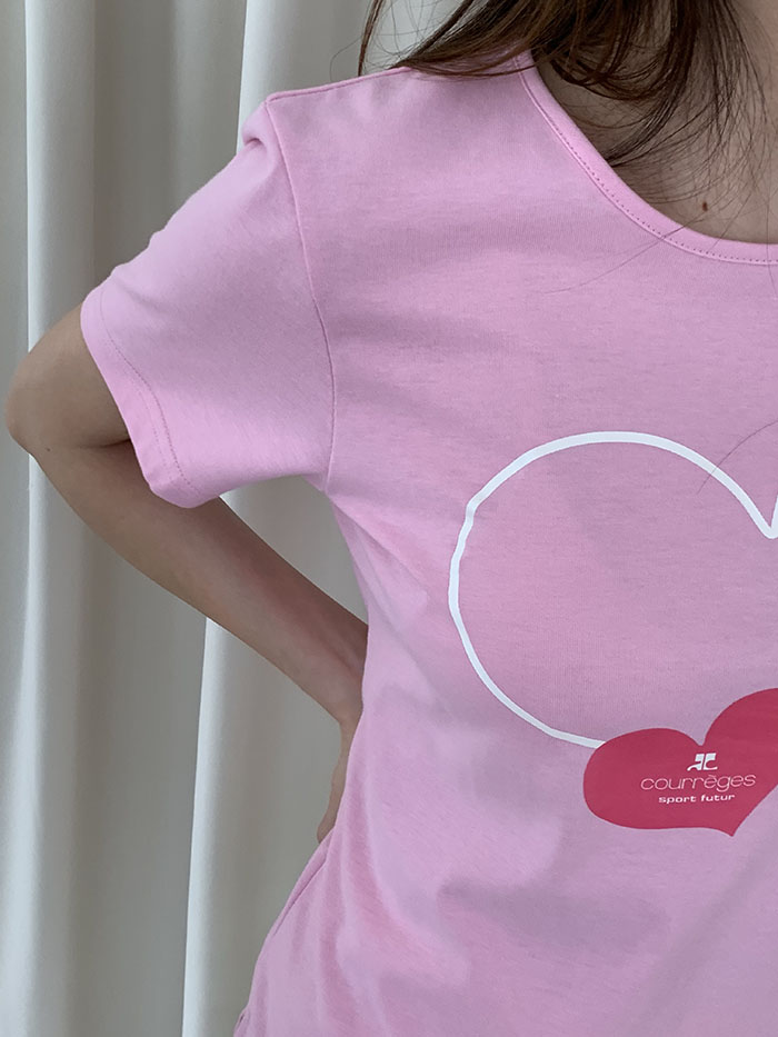 90's Courreges cotton T-shirt 복제
