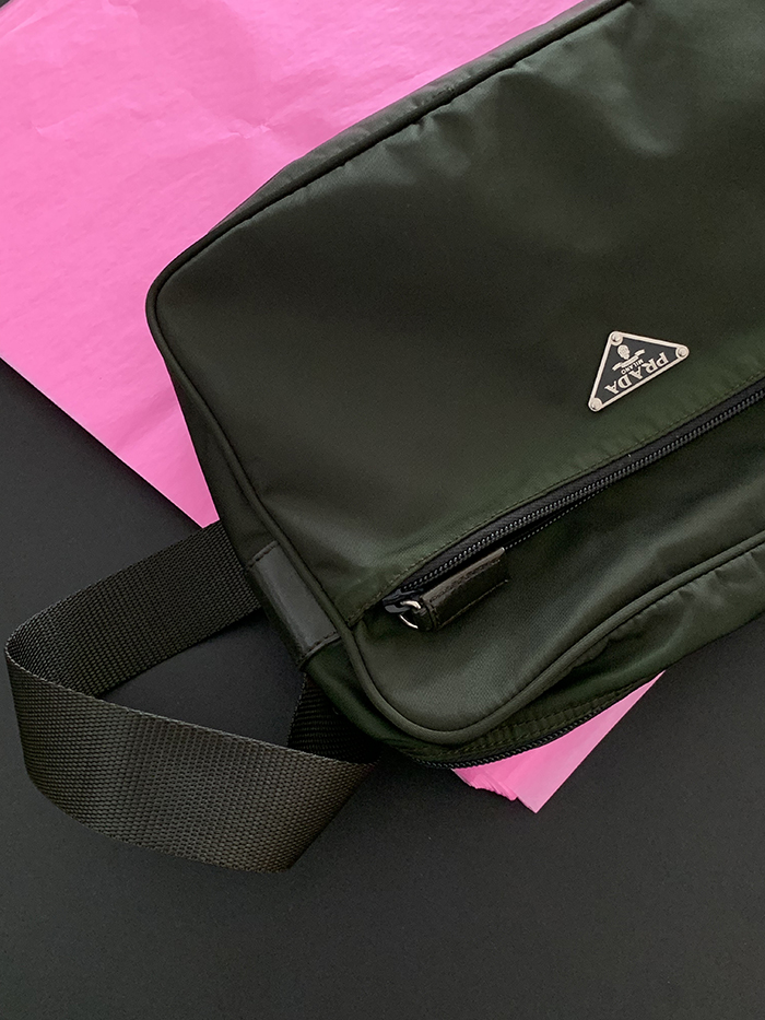 00's "PRADA" polyester Cross Bag