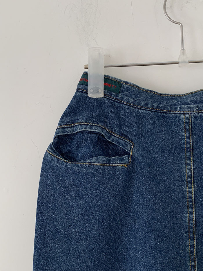 2016s "miumiu" Denim Stripe Skirt 복제
