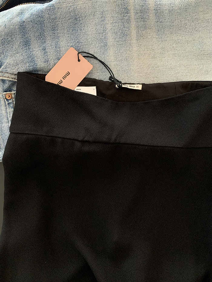 2016s "miumiu" Denim Stripe Skirt 복제