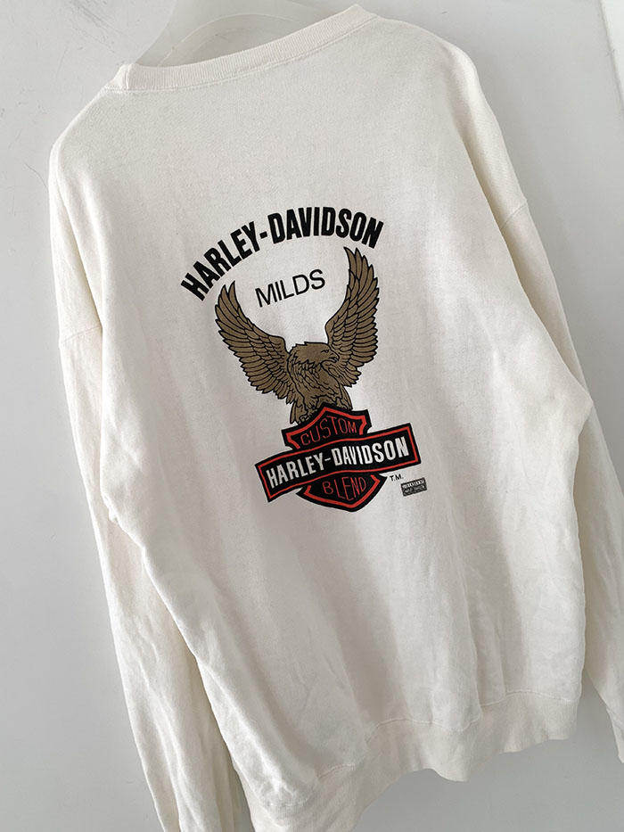 80's "Harley Davidson" embroidery patch Sweatshirt (Rare Design) 복제