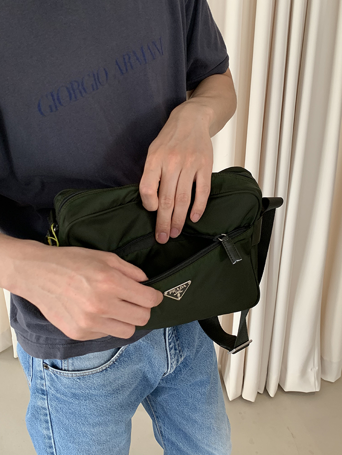 00's "PRADA" polyester Cross Bag
