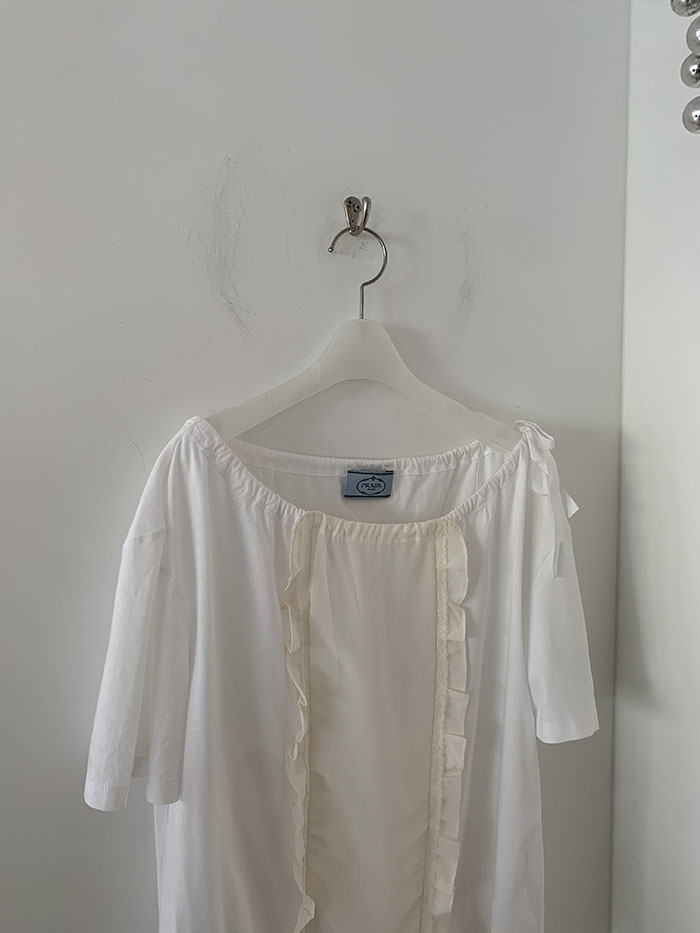 2011's "PRADA" Cotton Blouse Top 복제 복제