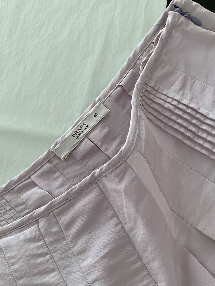 00's "Prada" cotton Button Skirt 복제