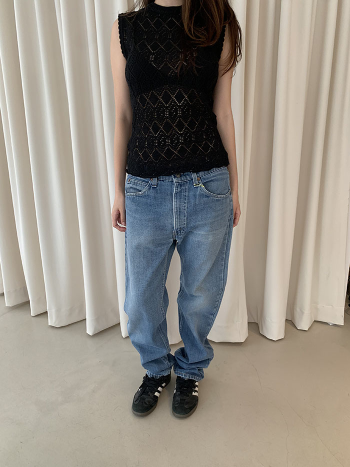 80's "Oliver by Valentino" Cotton Crochet Vest 복제