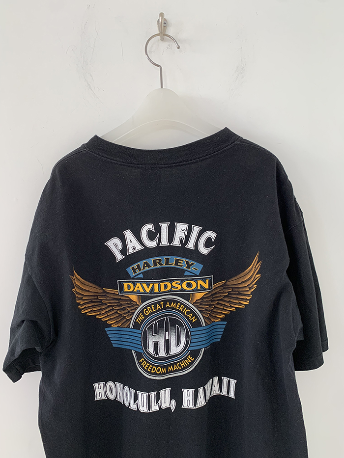 80's "1987 Harley Davidson DULUTH,MINNESOTA" USA Long sleeves T-shirt (rare piece) 복제