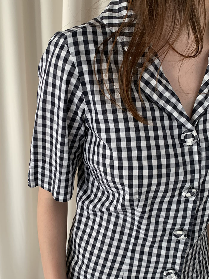 00's "Agnes B" Check Shirt