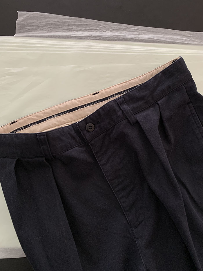 90's "Polo Jeans" Washed Blue Chino Pants 복제 복제