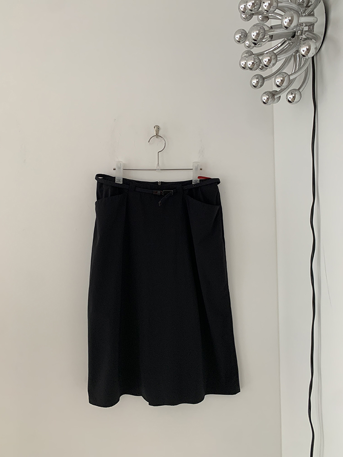 00's "PRADA" linen Skirt 복제
