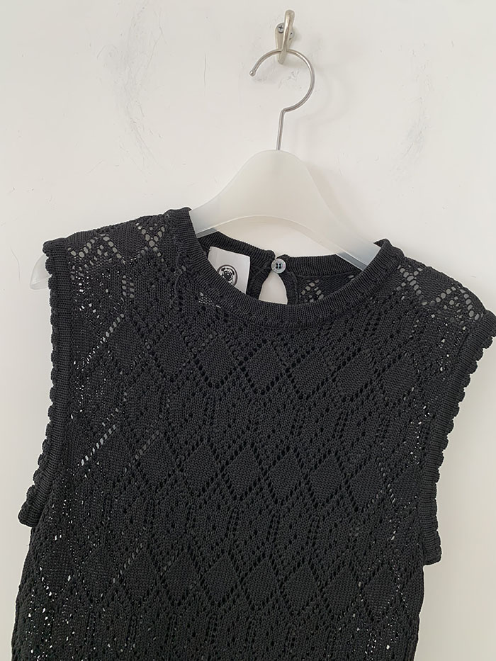 80's "Oliver by Valentino" Cotton Crochet Vest 복제