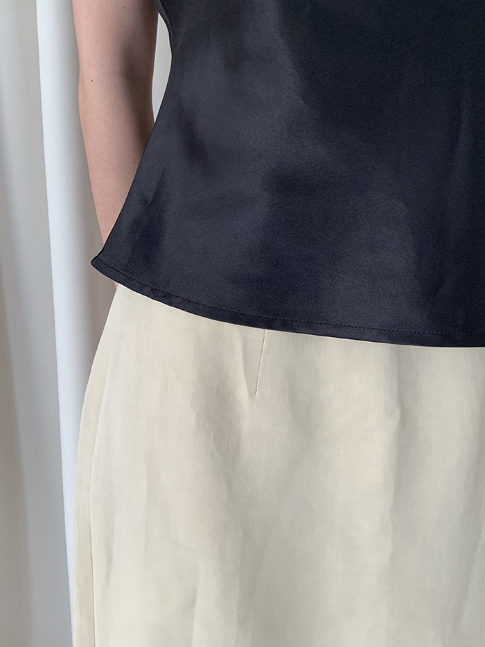 00's "Giorgio Armani" Black Skirt 복제
