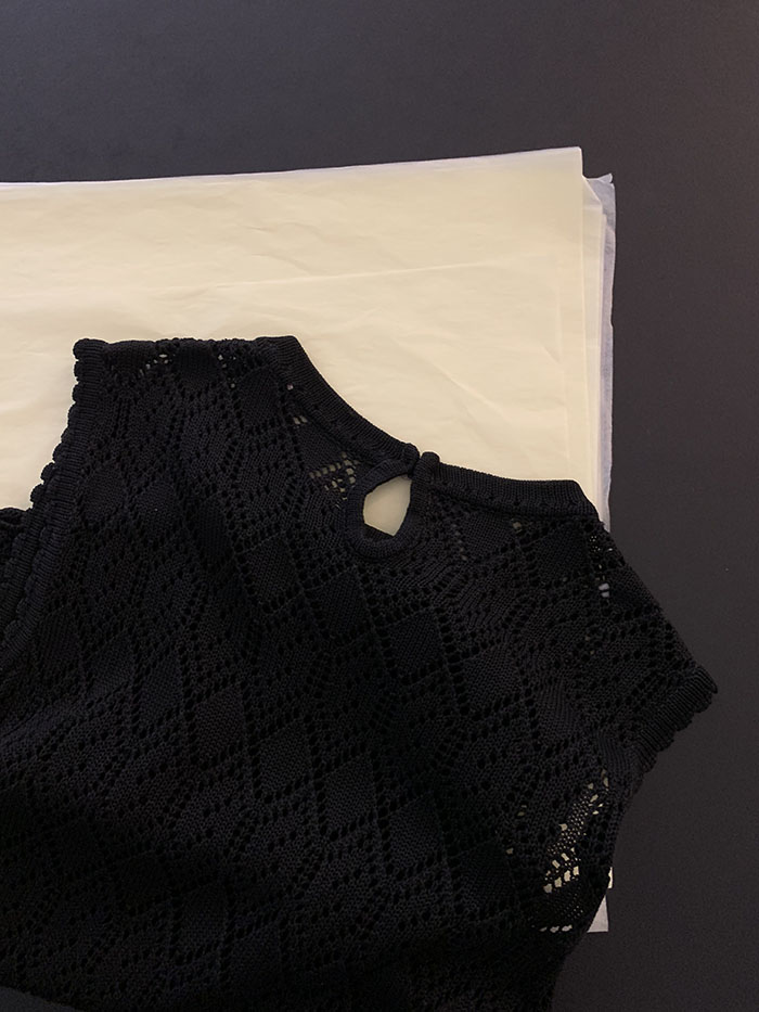 80's "Oliver by Valentino" Cotton Crochet Vest 복제