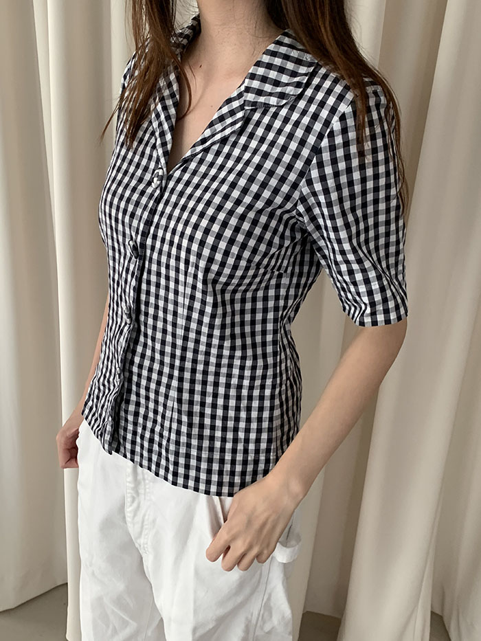 00's "Agnes B" Check Shirt