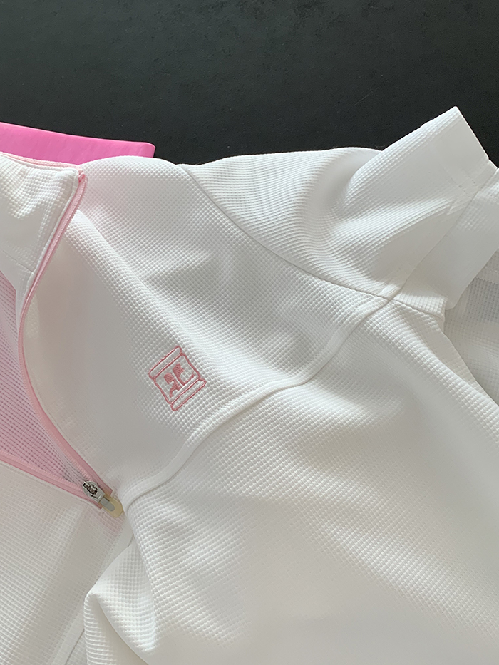90's "Courreges" Cotton zip-up Top 복제