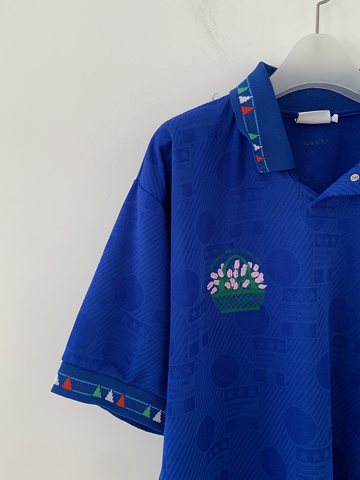 (Deadstock) 70's "Vintae ADIDAS France" Jersey Top by ‘Melbourne Flower Gaarden Show’ 복제