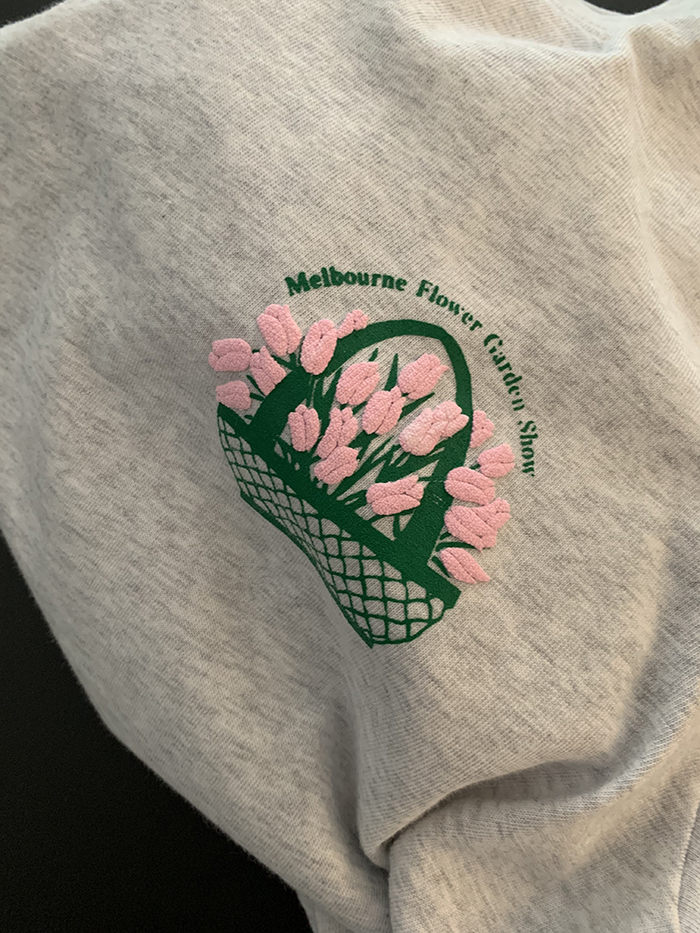 (new product) "Melbourne Flower Garden Show" T-shirt (Ash Gray)