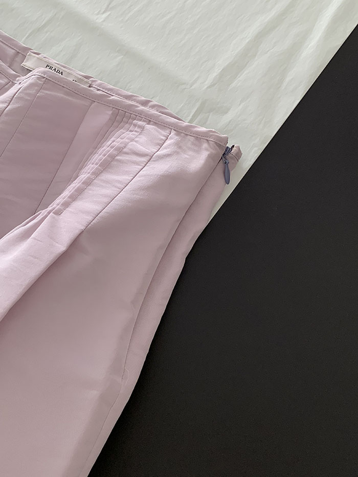 00's "Prada" cotton Button Skirt 복제