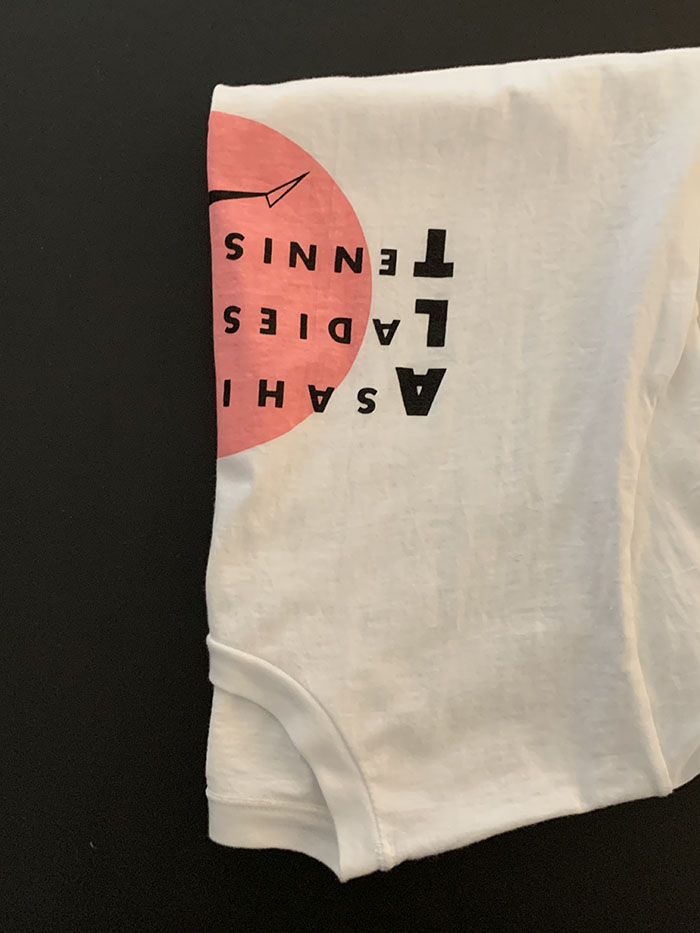 90's "Asahi Ladies Tennis" cotton T-shirt 복제