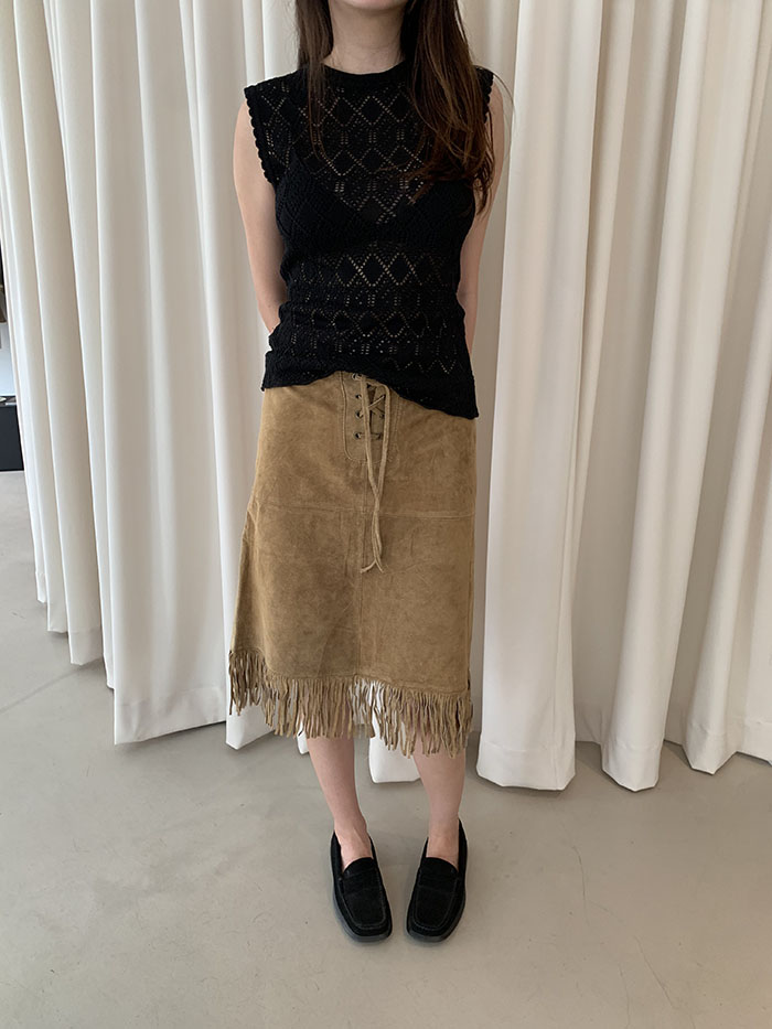 's "Morgan de toi" leather skirt 복제