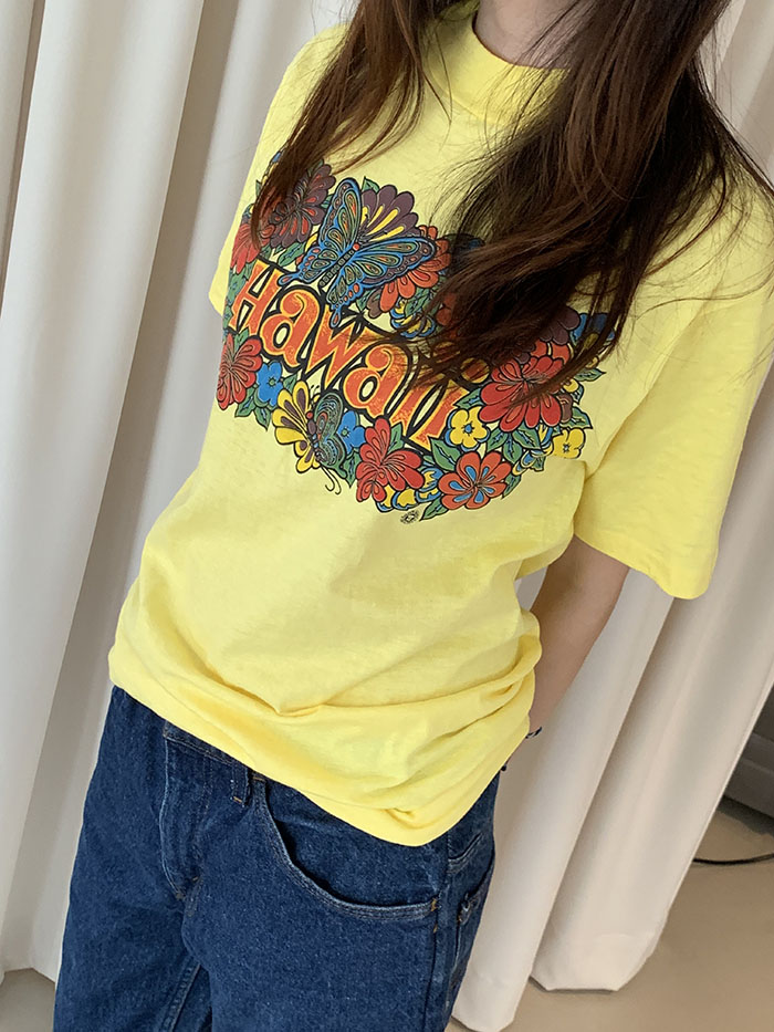 (Deadstock) 80's "Hawaii" USA T-shirt