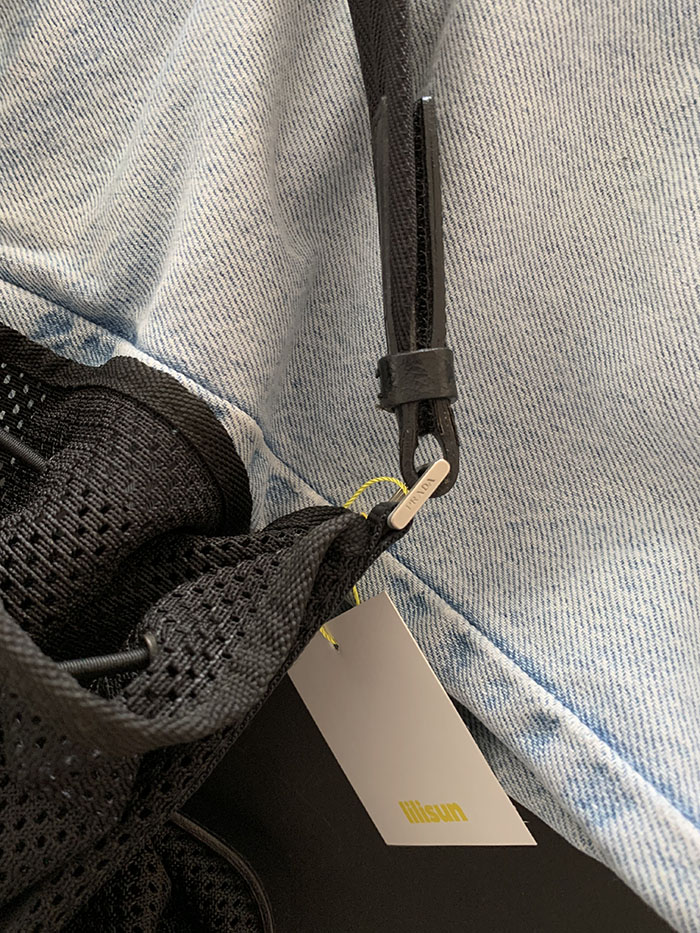 90-00's "PRADA" Net Leather Tote Bag