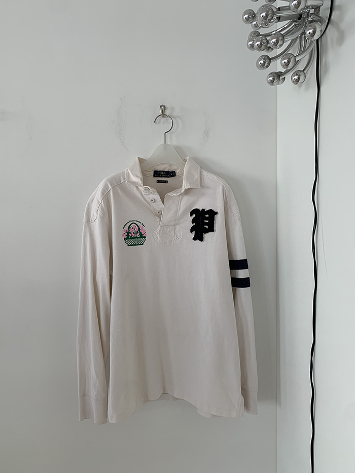 Vintage "Melbourne Flower Gaarden Show" by Polo Ralph Lauren Rugby" Pique Shirt 복제