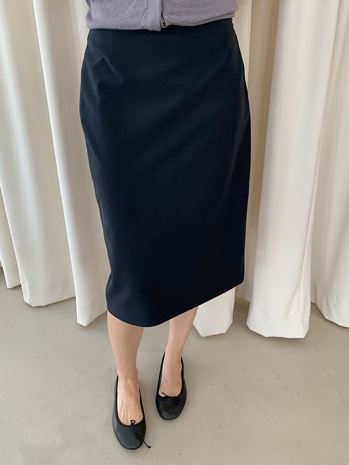 00's "Prada" black cotton Skirt 복제