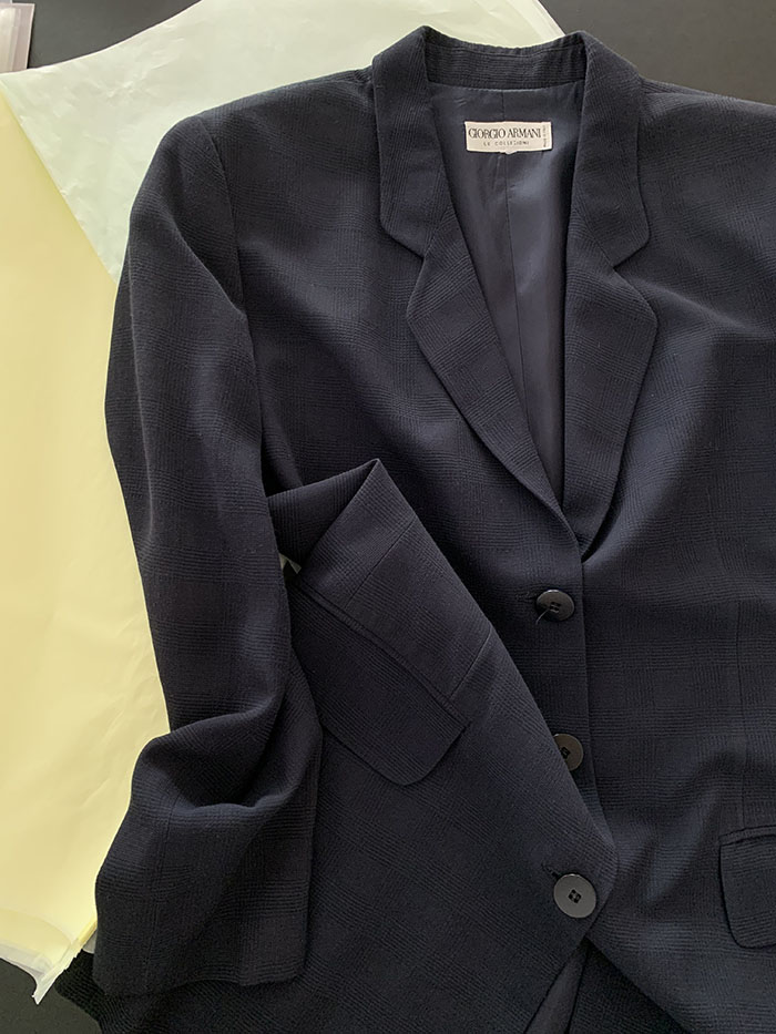 00's "Giorgio Armani" Three buttons Linen Jacket 복제