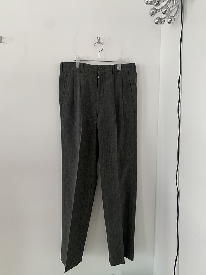 90's "Comme des Garcons Homme Plus" Banding wide turn-up Pants (season 1991) 복제