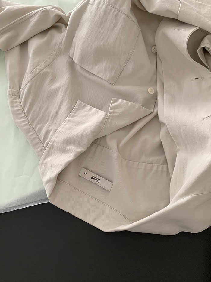 90's "PRADA" nylon zip up collar Jacket 복제