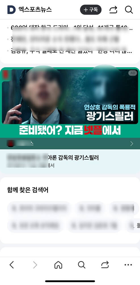 다음 뉴스지면 배너광고 노출