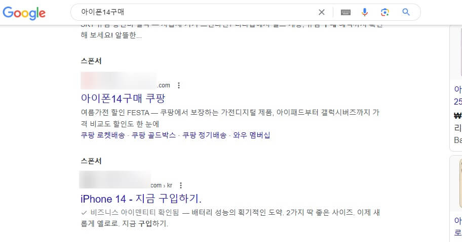 동적 검색광고 노출