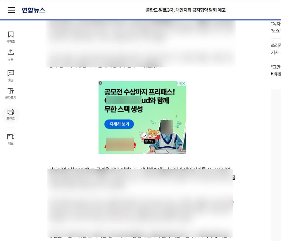 GDN 배너광고 노출모습