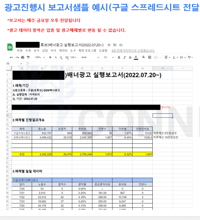광고 데이터 주간보고서