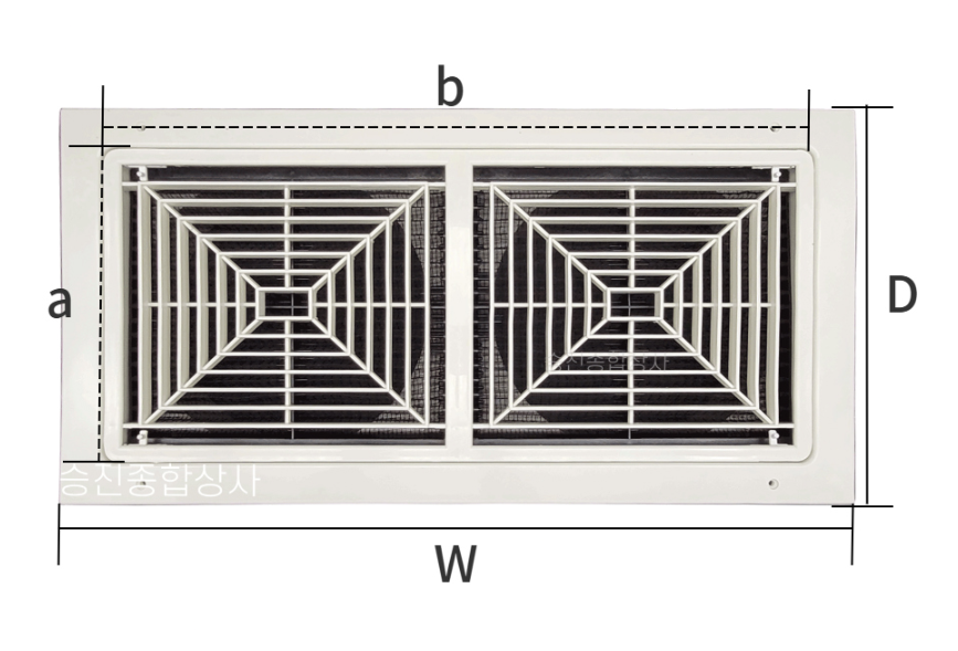 흡입그릴 2구 전면