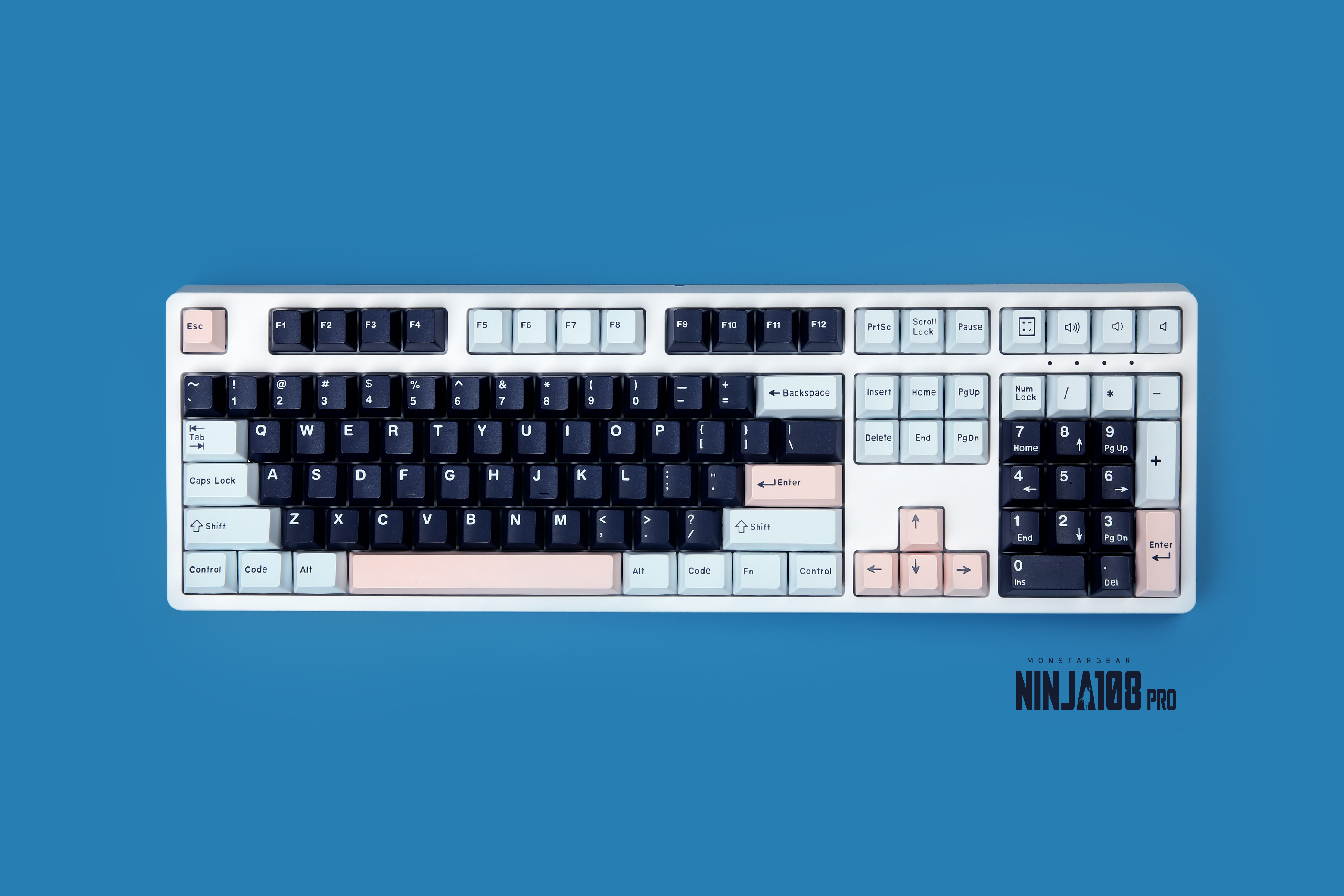 커스텀 핫스왑 유무선키보드 닌자108PRO RGB 풀윤활 기계식 키보드 출시 커스텀키보드 AI서버 PC 제조기업 몬스타기어