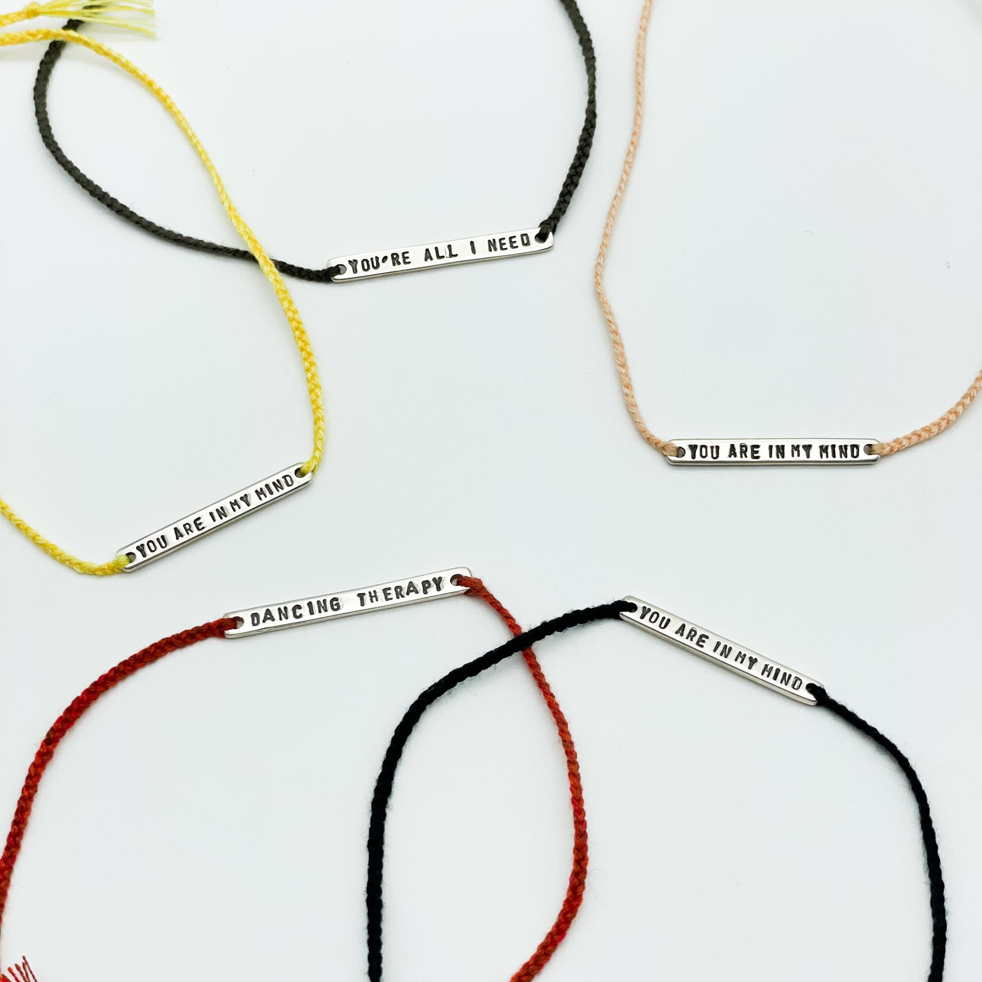 핸드메이드 레터링 팔찌 Long - [Handmade Lettering Bracelets] : Thimbloom