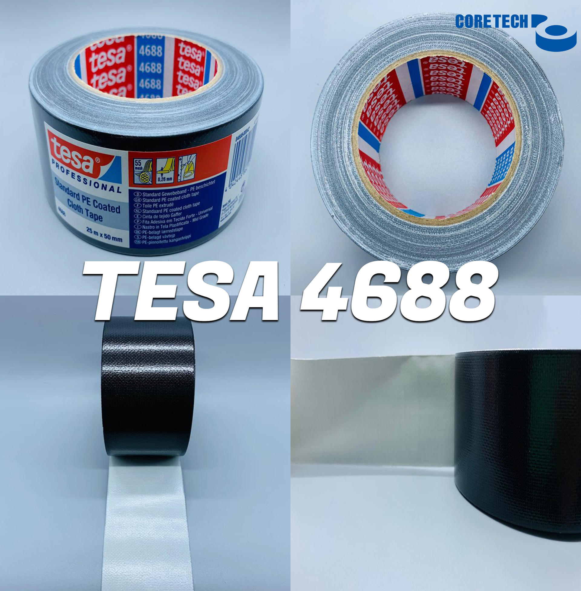 PE-beschichtetes Gewebeklebeband - 4688 - tesa 