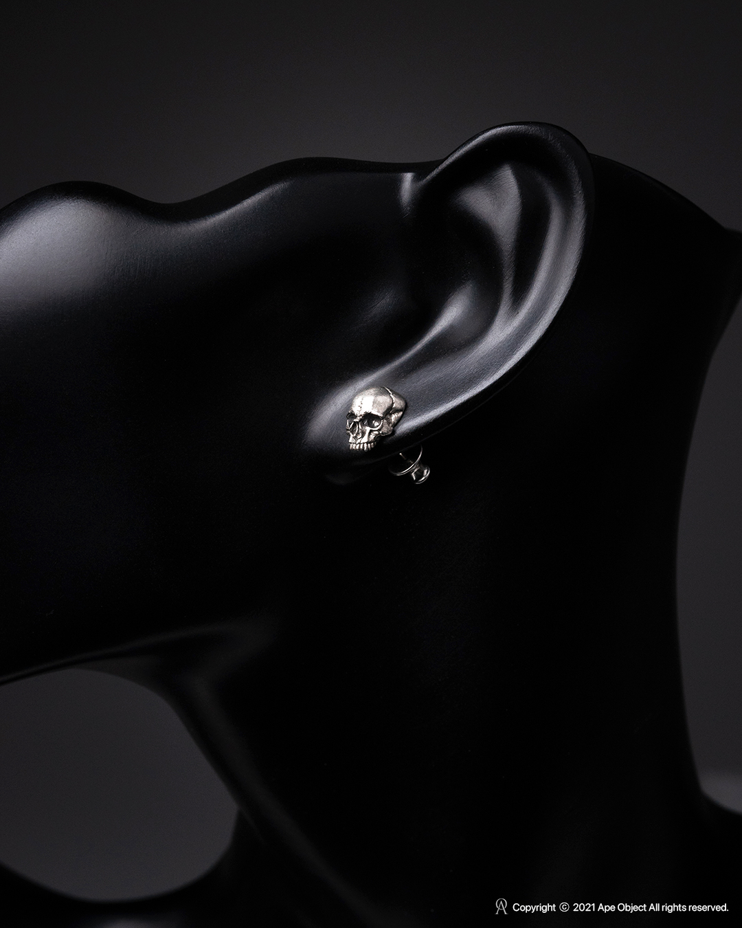 Skull Earrings(Set)ㆍSilver 925 : Ape Object