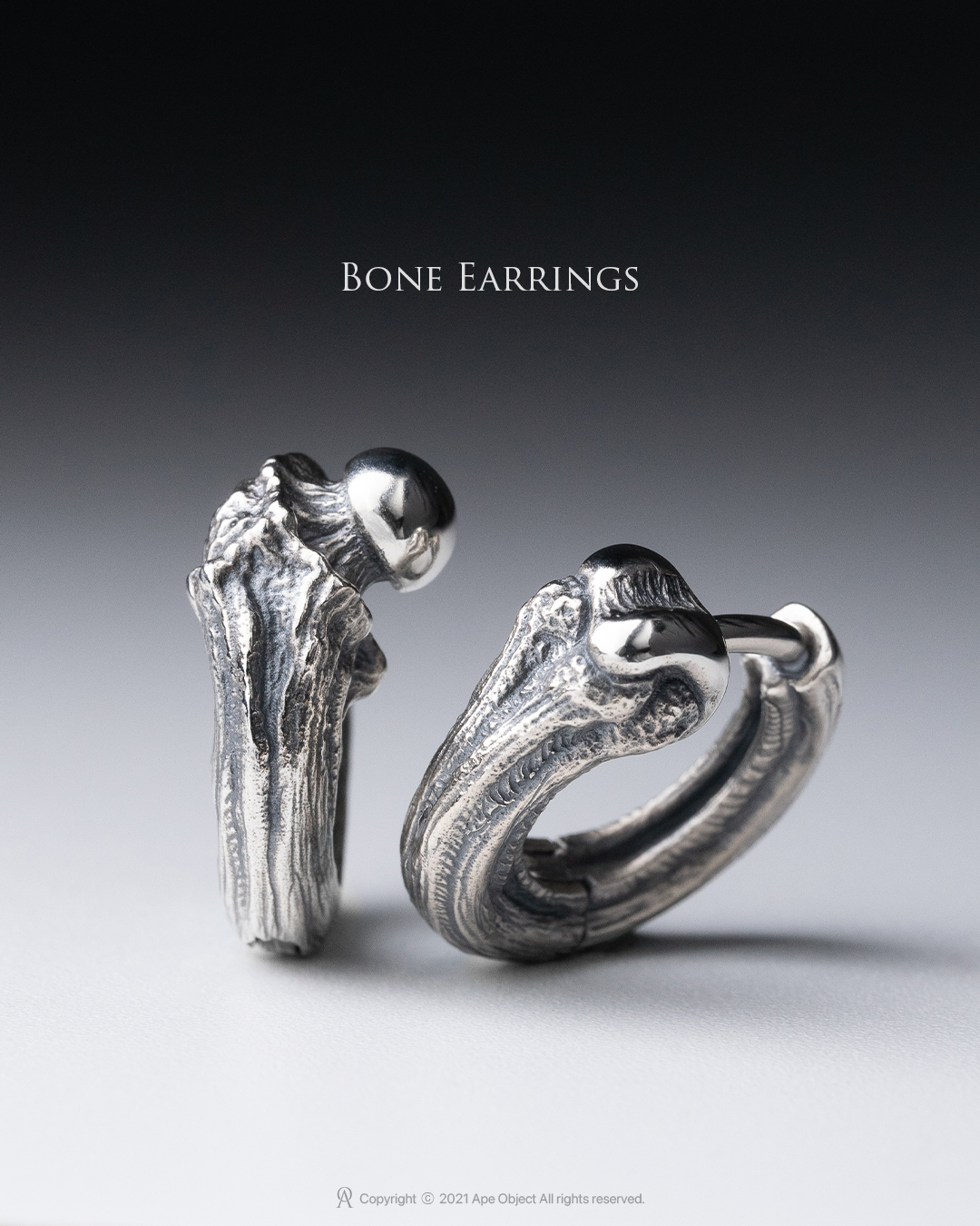 Bone Earring(A part)ㆍSilver 925 : Ape Object