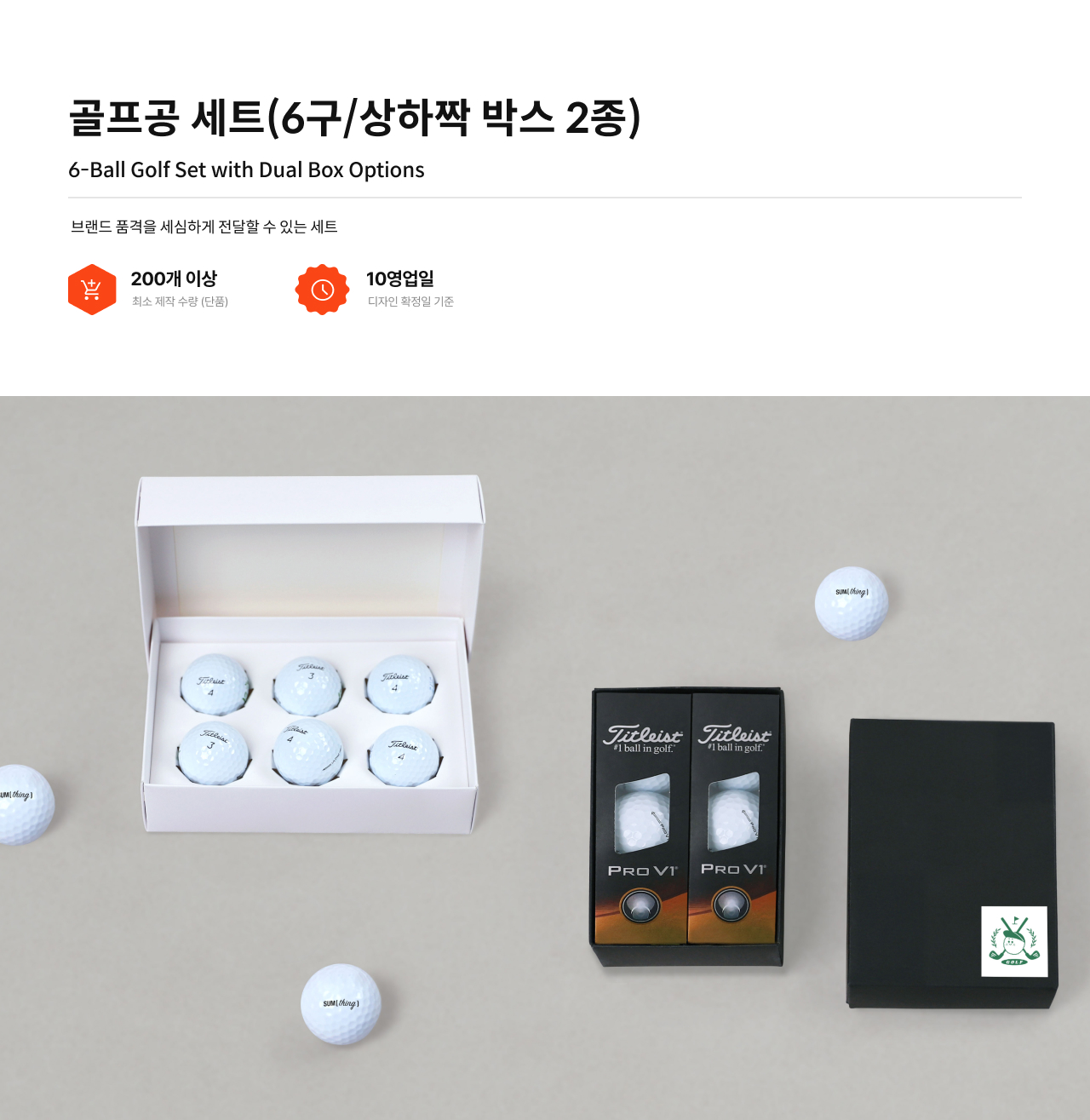 골프공 세트 (6구/상하짝 박스 2종)