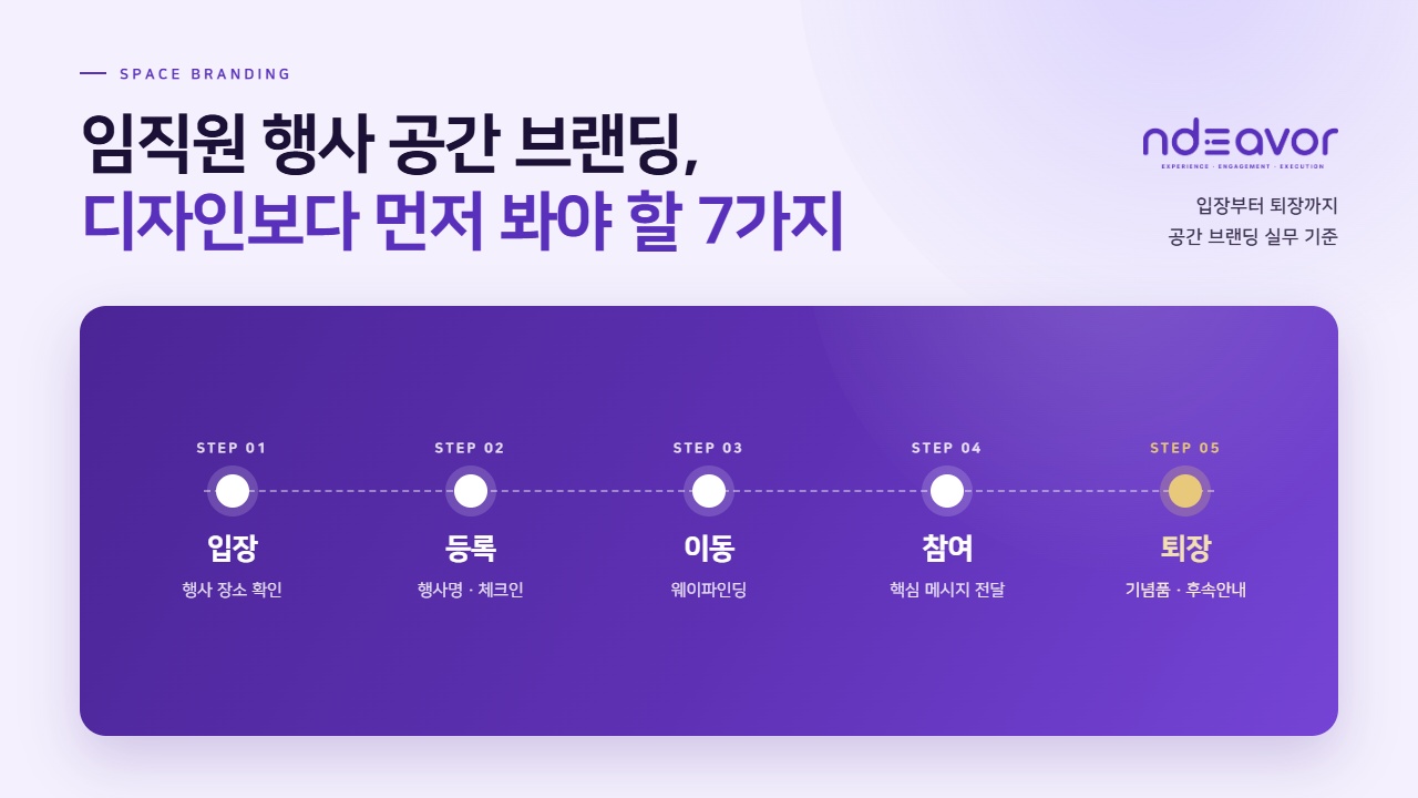 임직원행사, 공간브랜딩,엔데버, 사내행사