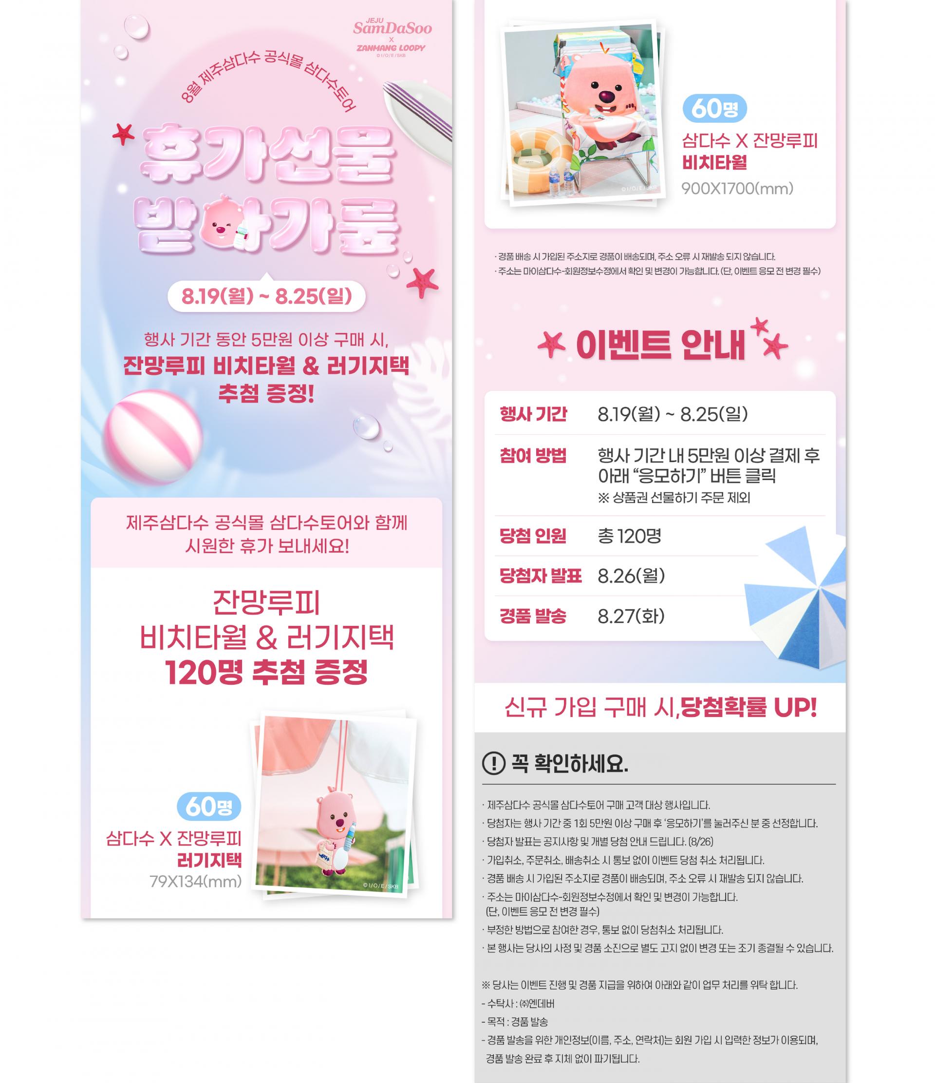 제주삼다수 잔망루피 상세페이지