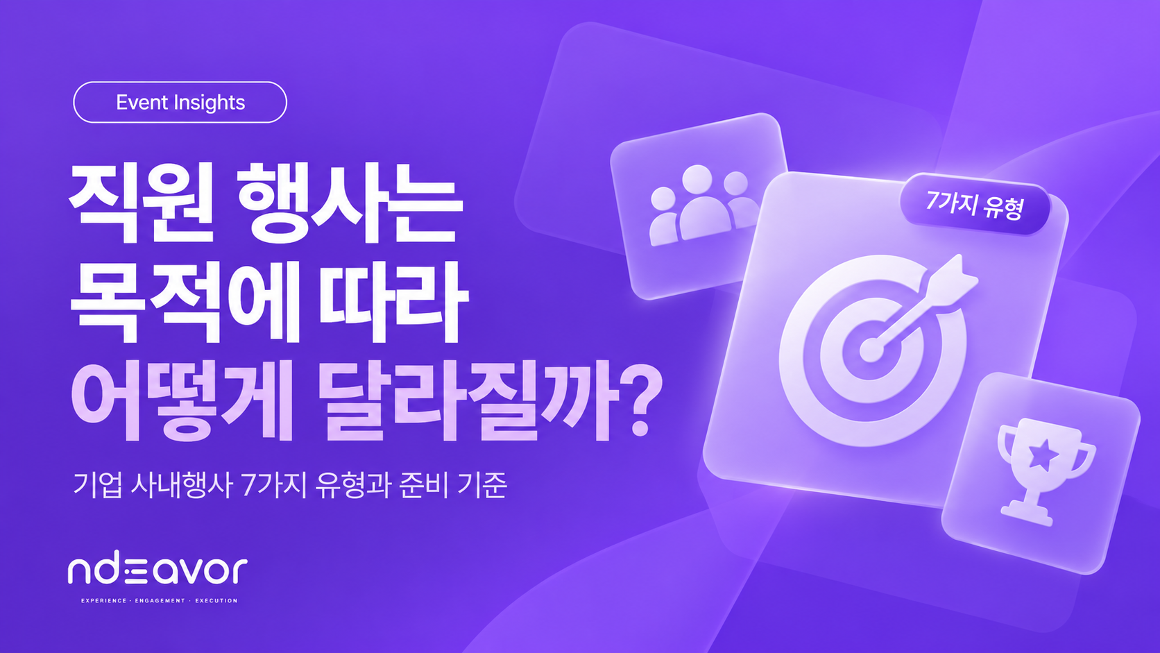 임직원 행사 목적, 기업사내행사유형, 기업행사