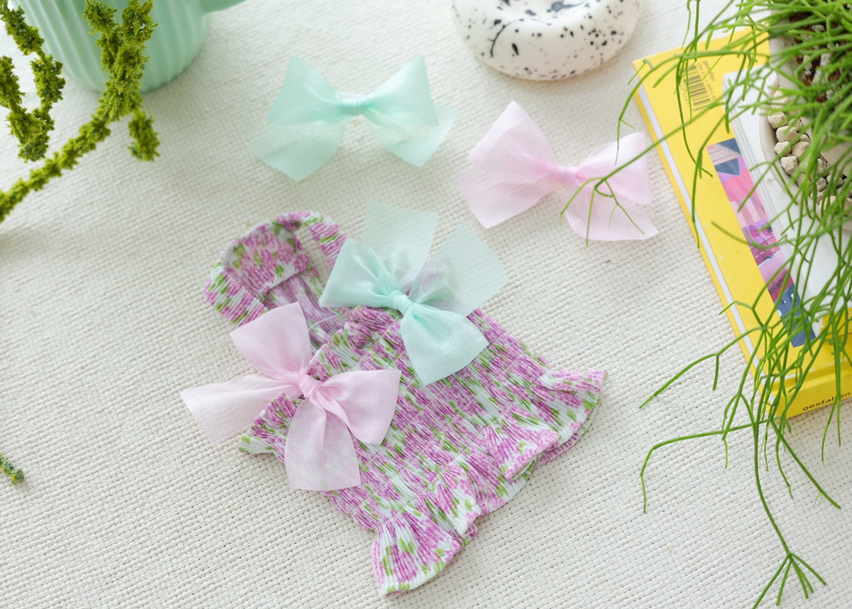 Flower Smocking Dress -Purple