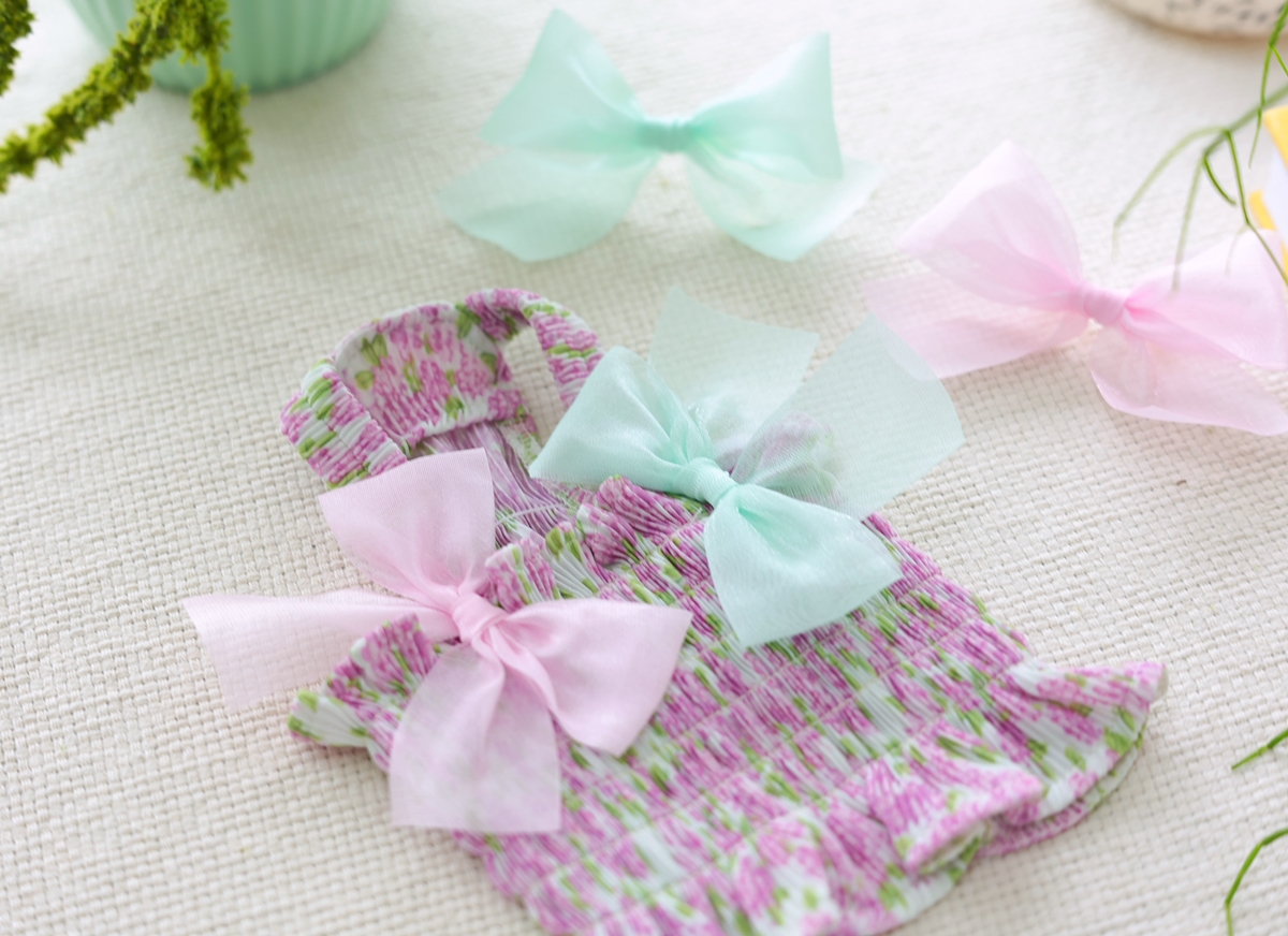 Flower Smocking Dress -Purple