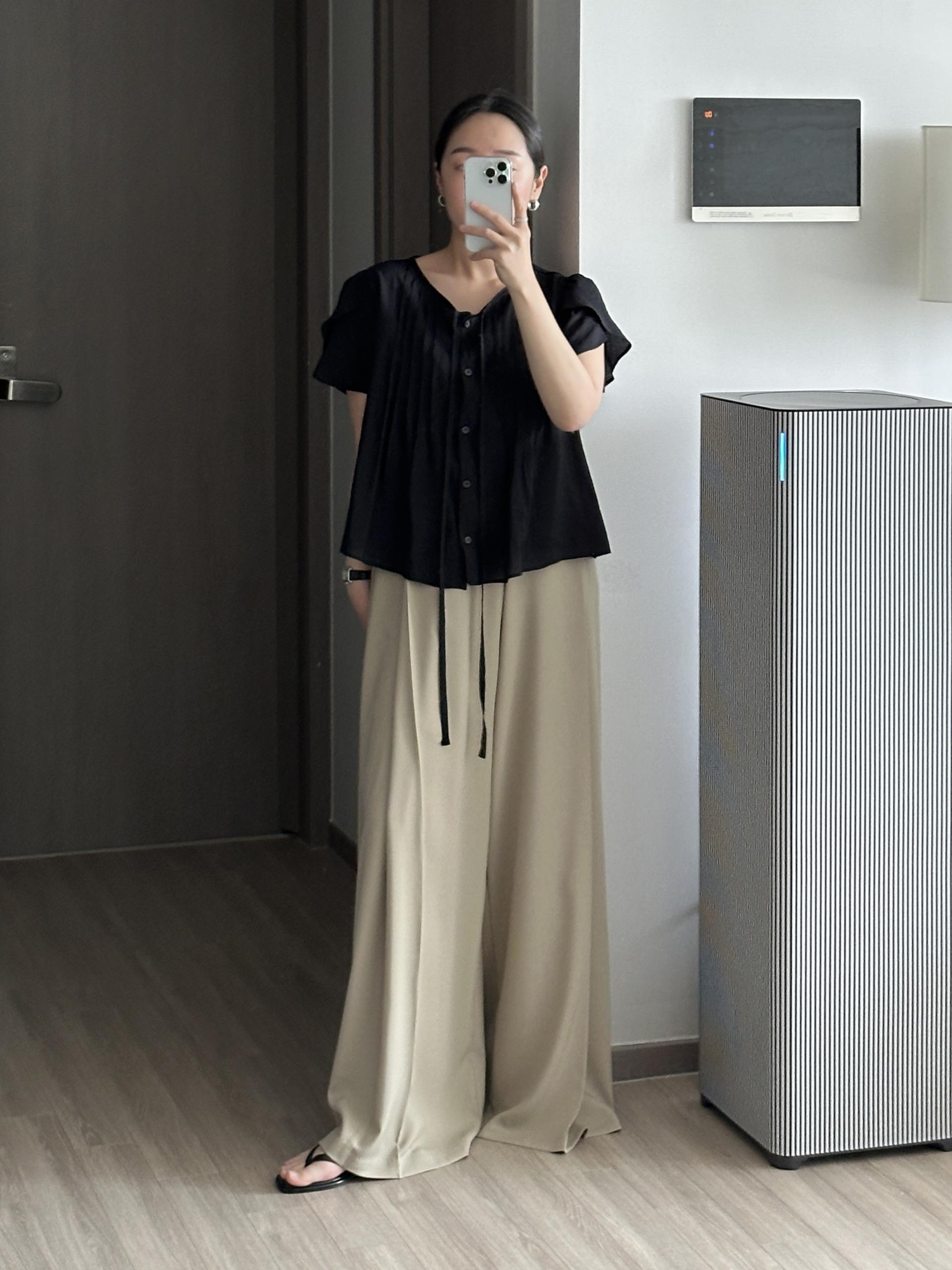 실루엣 와이드 팬츠 | 2 COLOR