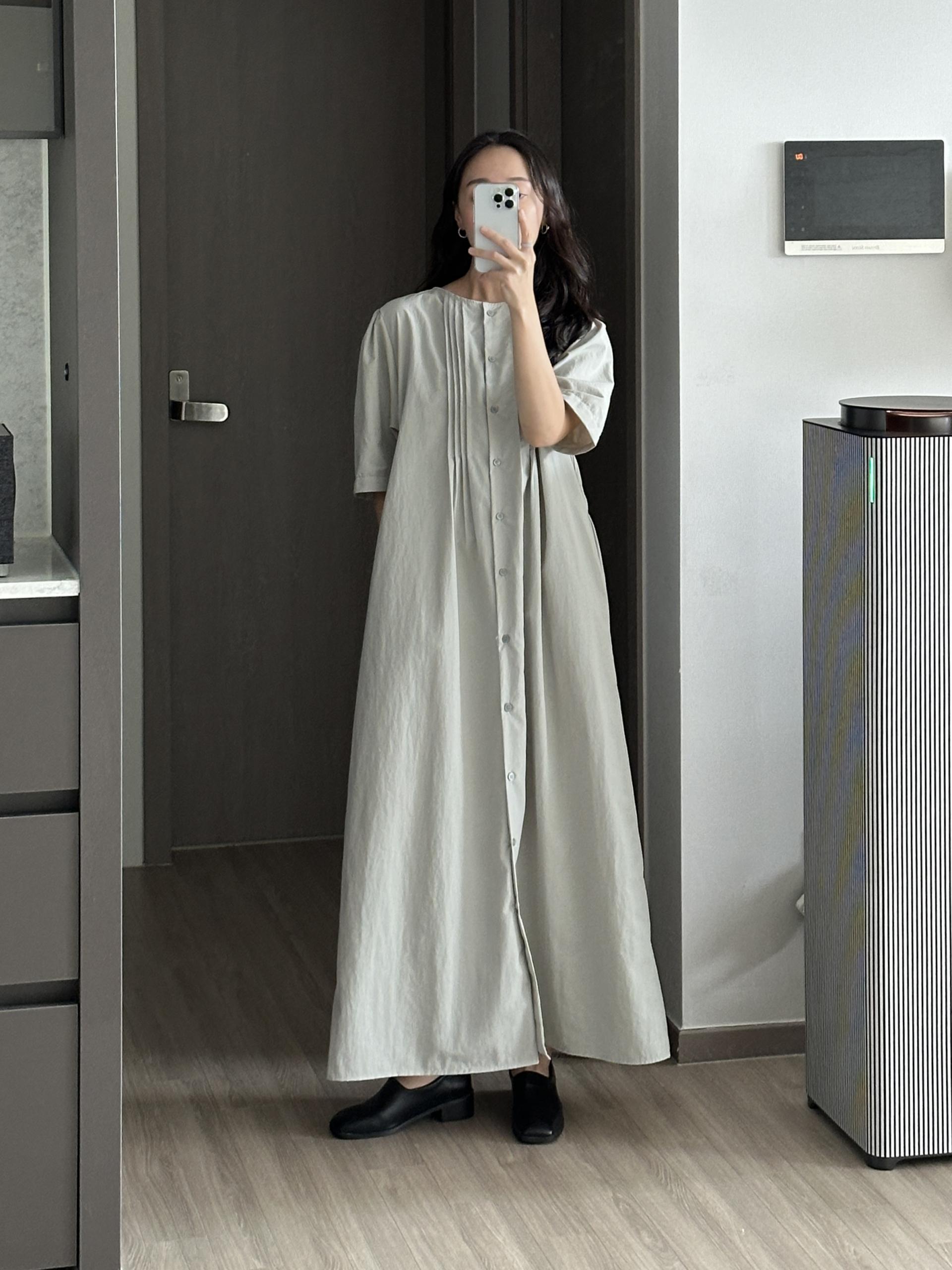 브로 핀턱 원피스 | 3 COLOR