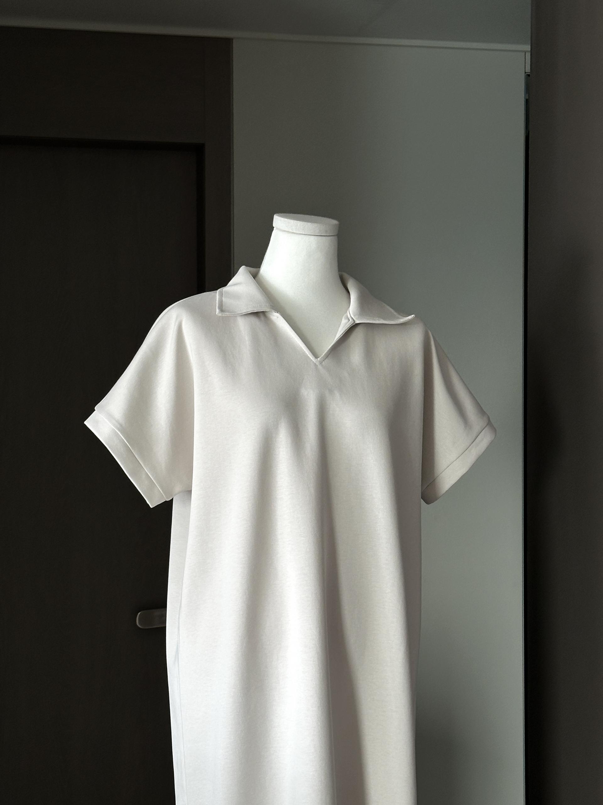 로먼 카라 원피스 | 4 COLOR (원단 재직중 1~2주 소요)